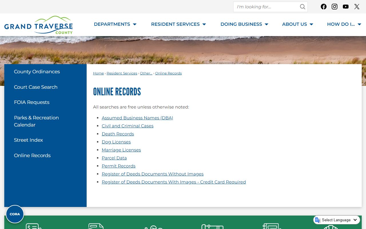 Grand Traverse County online court records hub