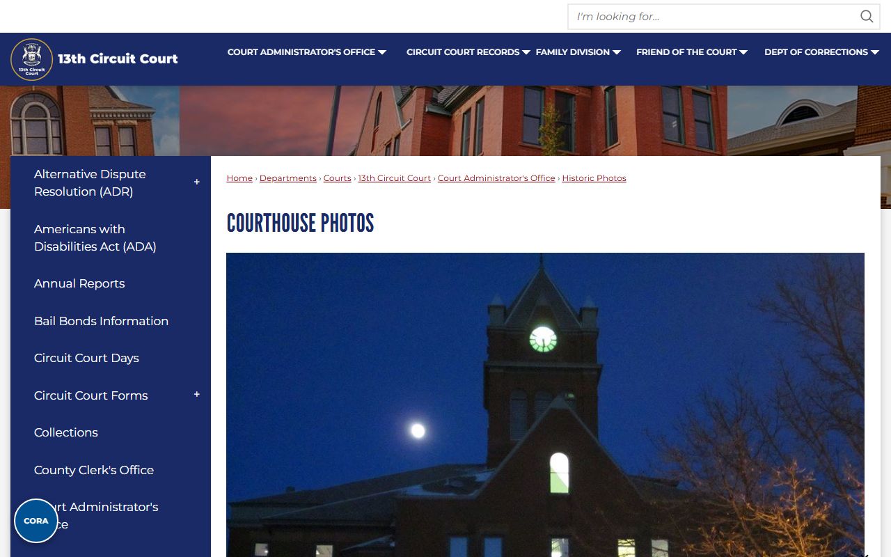 Historic courthouse photos behind Grand Traverse County marriage and divorce records