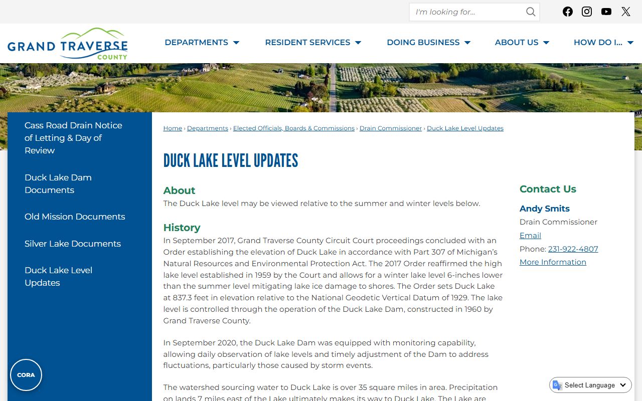 Duck Lake circuit court order tied to Grand Traverse County marriage and divorce records system
