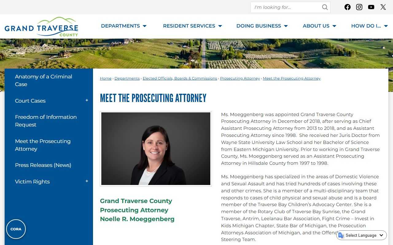Grand Traverse County traffic court records prosecuting attorney profile page